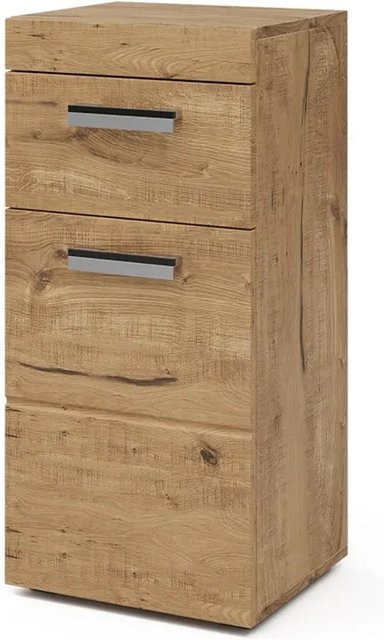 Vicco Midischrank Luna Badezimmerschrank in Eiche Braun mit 1 Tür und 2 Fächern B/T/H: 37 x 15,5 x 79 cm - Bild 2