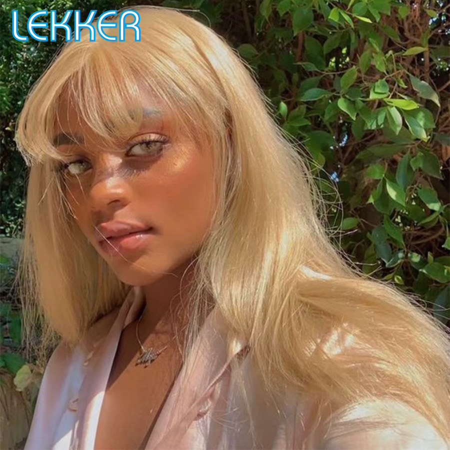 Lekker Perücke, Blonde, Echthaar, mit Pony, Damen - Bild 3