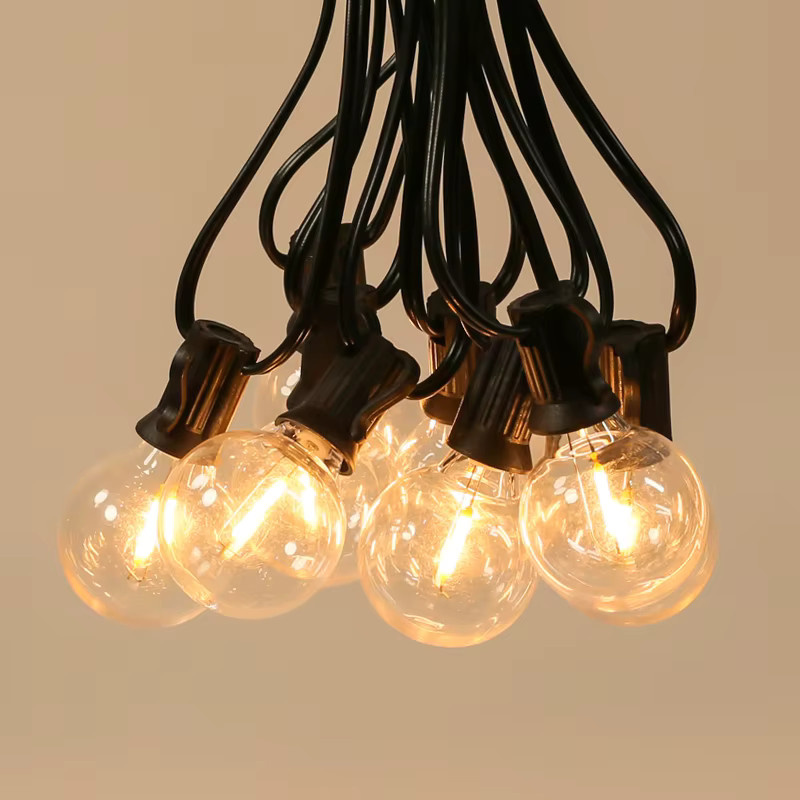 G40 LED Lichterkette mit bruchsicheren Globus-Glühbirnen für den Innenbereich, 220V EU-Stecker, transparent - Bild 5