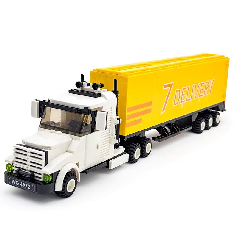 oenas Städtische Logistik-Transport-LKW-Bausteine-Set, Fahrzeugmodell - Bild 5