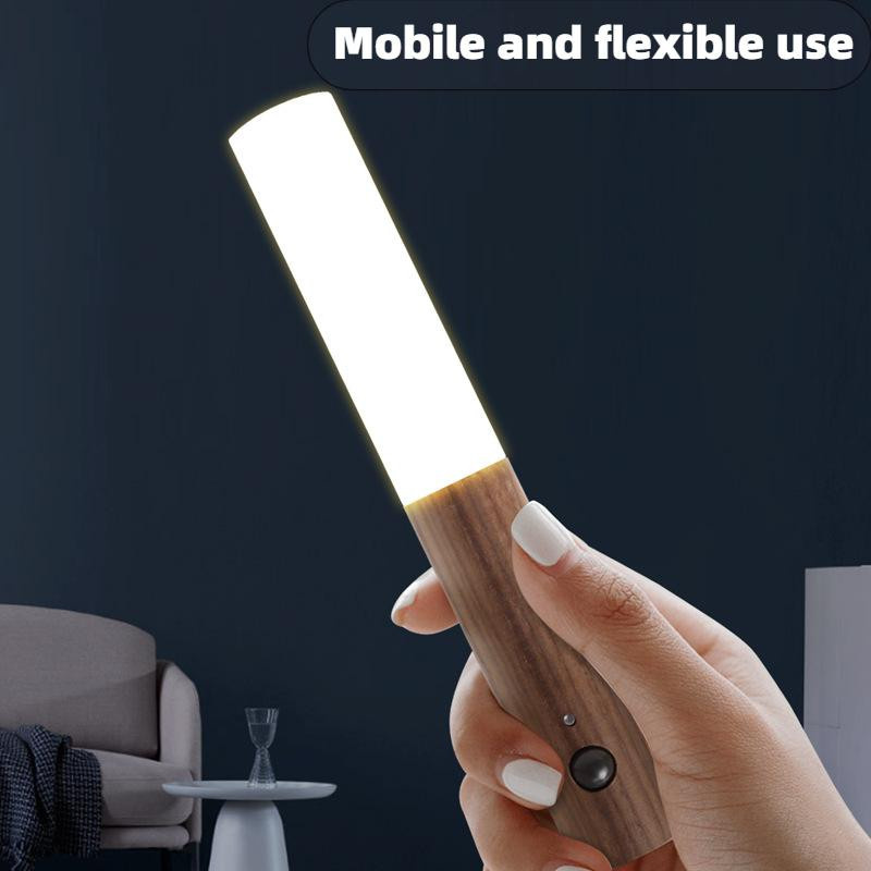 Meiteai-Home LED Nachtlicht mit Bewegungssensor und Dimmfunktion, USB wiederaufladbare Wandlampe aus Milchglas und ABS in Weiß - Bild 4