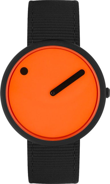 PICTO Armbanduhr, Quarz, Kunststoff, Orange, 40 mm, Unisex - Bild 1