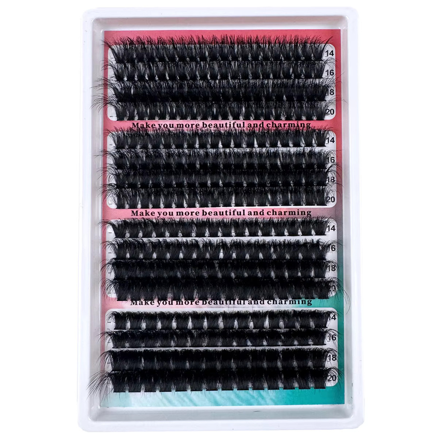 UMIRYAO DIY Cluster-Wimpern, 60D-200D, D/DD Curl, Natürlicher Stil - Bild 2