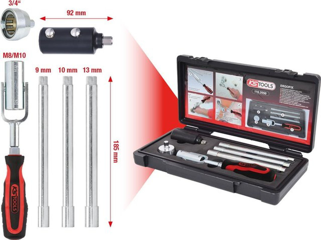 KS Tools Waschtisch-Montage-Satz, 6-teilig - Bild 2