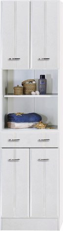 HELD MÖBEL Hochschrank Ralley in Weiss mit Türen und Schubladen, B/T/H: 50 x 34 x 190 cm - Bild 1