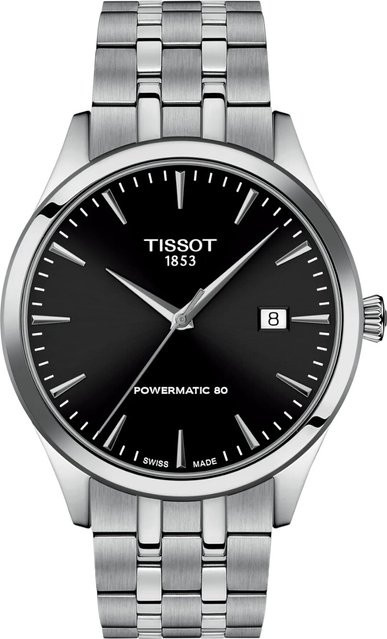 Tissot Armbanduhr Automatik, Edelstahl, Schwarz, 40 mm, Herren - Bild 1
