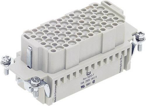 Harting Han DD 72 Buchseneinsatz mit PE Crimpen in Grau, Artikelnummer 09160723101 - Bild 1