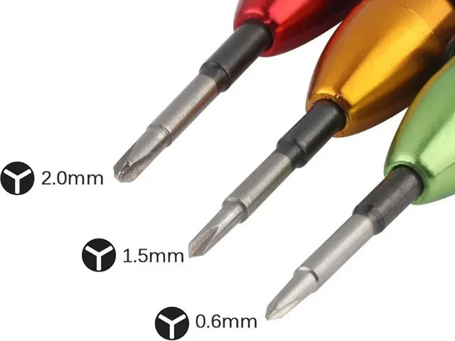 Samsung Tri-Blade Schraubendreher Set mit Y-Spitze 0,6 mm, 1,5 mm und 2,0 mm für Smartwatch und Elektronik-Reparaturen - Bild 1