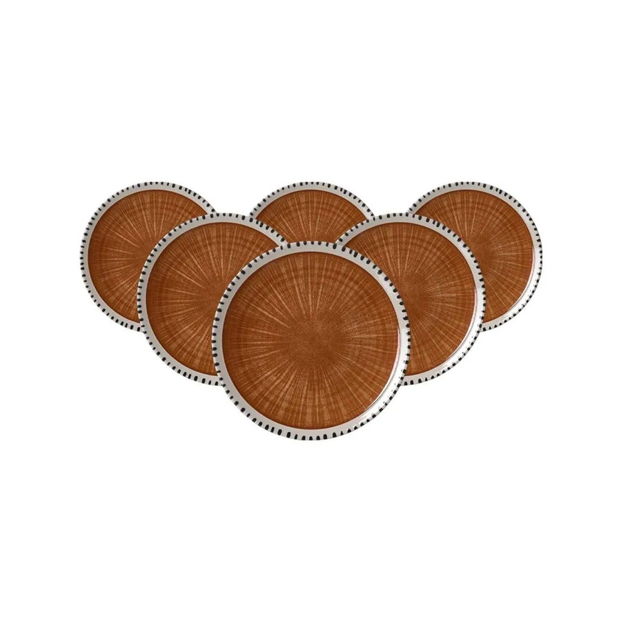 Ritzenhoff & Breker Dessertteller Natura Braun 6er Set Durchmesser: 20,5 cm - Bild 2
