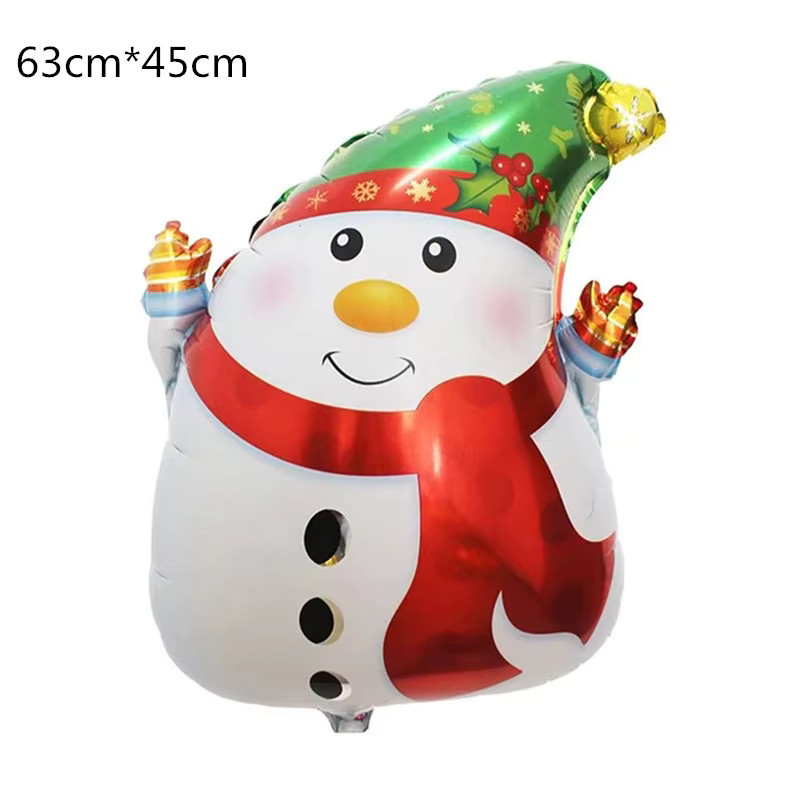 3er-Set Schneemann Folienballons in Mehrfarbig für deine Weihnachtsdekoration und Party - Bild 2