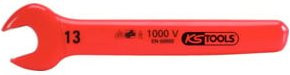 KS Tools Maulschlüssel mit Schutzisolierung aus Chrom-Vanadium-Stahl, Farbe: Rot, 7/8" - Bild 1