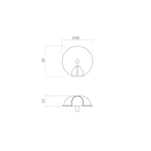 Intersteel Türstopper aus Edelstahl in Silber, Durchmesser: 66 mm, Höhe: 22 mm - Bild 2