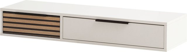 Konsolentisch Loft von Möbelpartner in Weiß Matt mit Akustikplatten-Optik, B/H/T: 103,7 x 16,4 x 32,05 cm - Bild 1