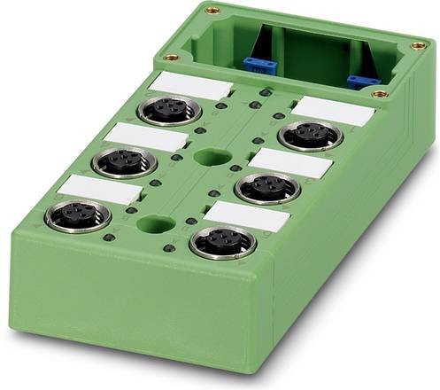 Phoenix Contact SACB-6/12-L-C GG SCO 1516755 Sensor/Aktorbox passiv M12-Verteiler mit Metallgewinde in Grün - Bild 1