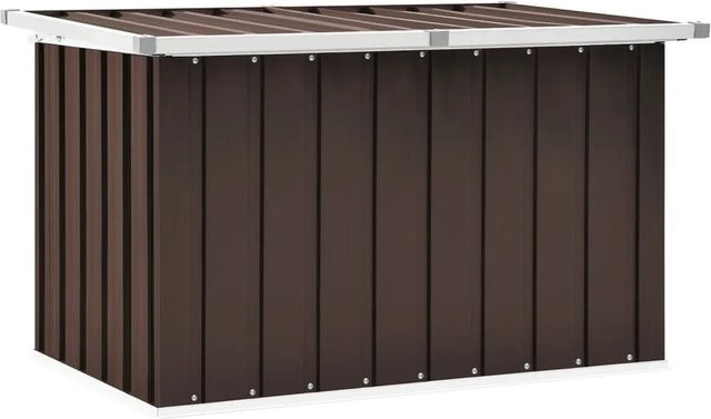 vidaXL Gartenbox aus verzinktem Stahl und Kunststoff, Braun, B/T/H: 109 x 67 x 65 cm - Bild 1