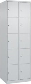 C+P Schließfachschrank Classic PLUS mit 2 Abteilen in Lichtgrau, B/T/H: 60 x 50 x 185 cm - Bild 1