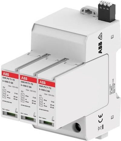 ABB 2CTB812051R1000 OVR PV T1-T2 5-100 Überspannungs-Schutzeinrichtung 20 kA in Weiß - Bild 1