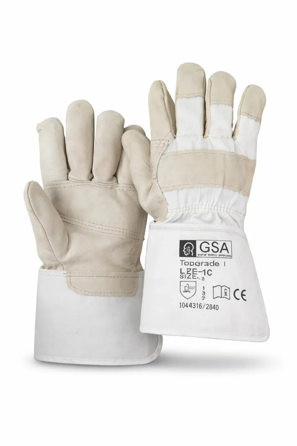 Global Safety Products LEDOC Arbeitshandschuhe aus Leder in Beige, Größe 10 (XL), nach EN 388 - Bild 1