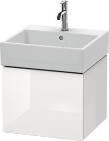 Duravit L-Cube Waschtischunterschrank weiß hochglanz, wandhängend, B: 45,9 cm, T: 39,4 cm, H: 45,9 cm - Bild 1