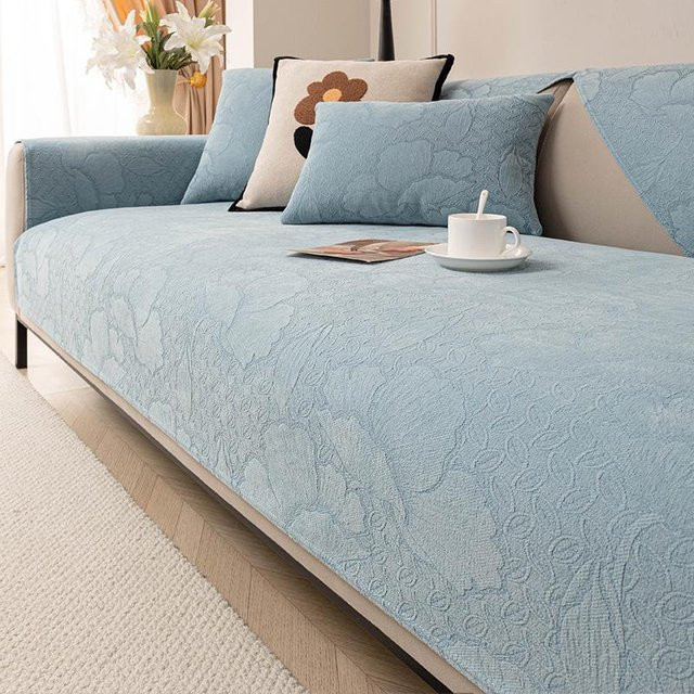 Yiran Furniture Nordisches Chenille Sofakissen quadratisch, rutschfest und waschbar, B/T/H: 70 x 70 x 70 cm - Bild 1