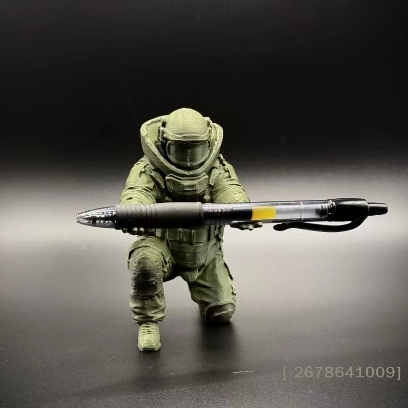 KOQZM Stifthalter-Figur Ninja und Soldat als Schreibtisch-Organizer aus Kunststoff für Büro und Heim-Dekoration - Bild 3