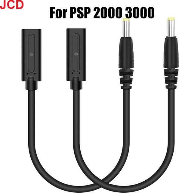 JCD USB-C Ladekabel und Datenleitung für PSP 2000, 3000 und PS3 in Schwarz - Bild 1