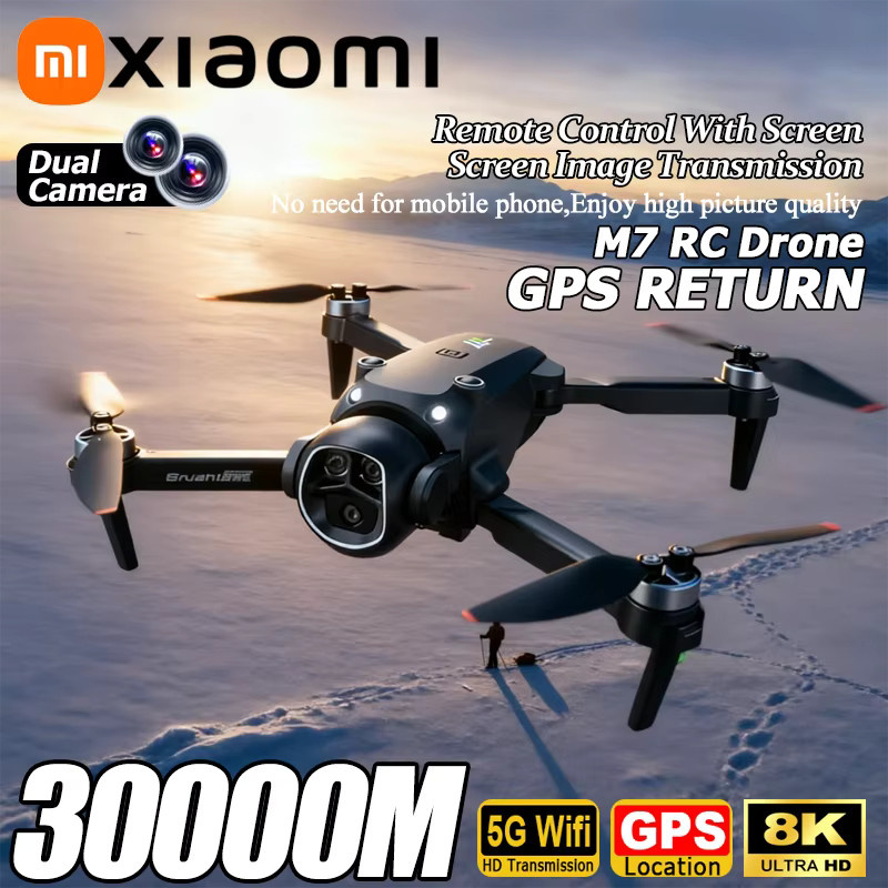 Xiaomi M7 Drohne mit 8K Luftbild-HD-Doppelkamera, intelligente Hindernisvermeidung, bürstenloser Motor, 5G WIFI und GPS in Schwarz - Bild 6