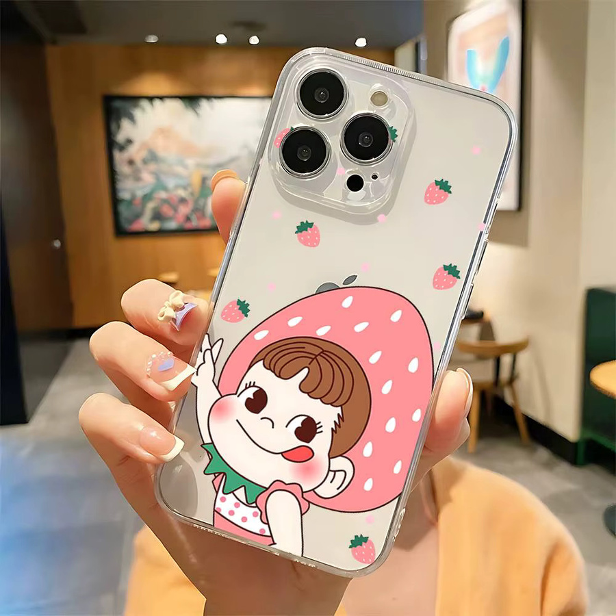 Fujiya Milky Peko-Chan Handyhülle für iPhone, transparente Schutzhülle - Bild 2