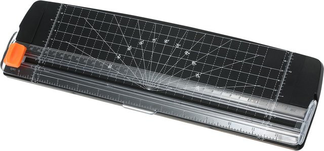 Tragbarer Papierschneider von Painter mit 12 Zoll Schnittbreite für A4-Papier, Bastelpapier und Fotolaminiertes Papier, Schwarz, Edelstahl - Bild 1