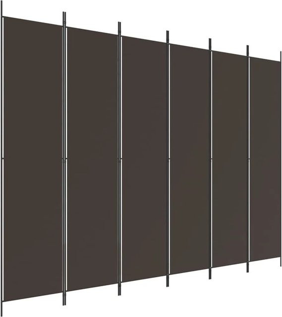 vidaXL Paravent aus Stoff in Braun, 6-teilig, B: 300 cm, H: 220 cm - Bild 1