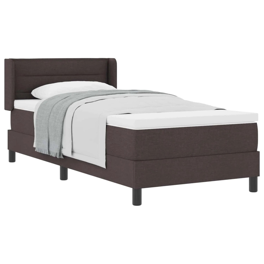 vidaXL Boxspringbett mit Matratze in Braun, Hybrid-Konstruktion, B/T: 90 x 200 cm - Bild 2