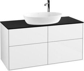 V&B Waschtischunterschrank Finion in Blau und Weiß, lackiert, Breite: 120 cm, Tiefe: 50,1 cm - Bild 1