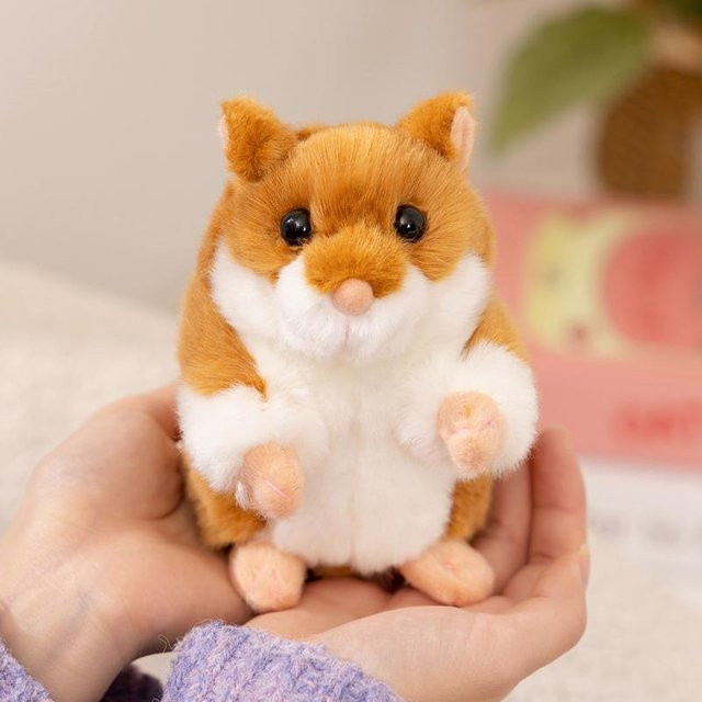Hamster-Stofftier, Pompom Tier, Kuscheltier, orange, ab 14 Jahren - Bild 1