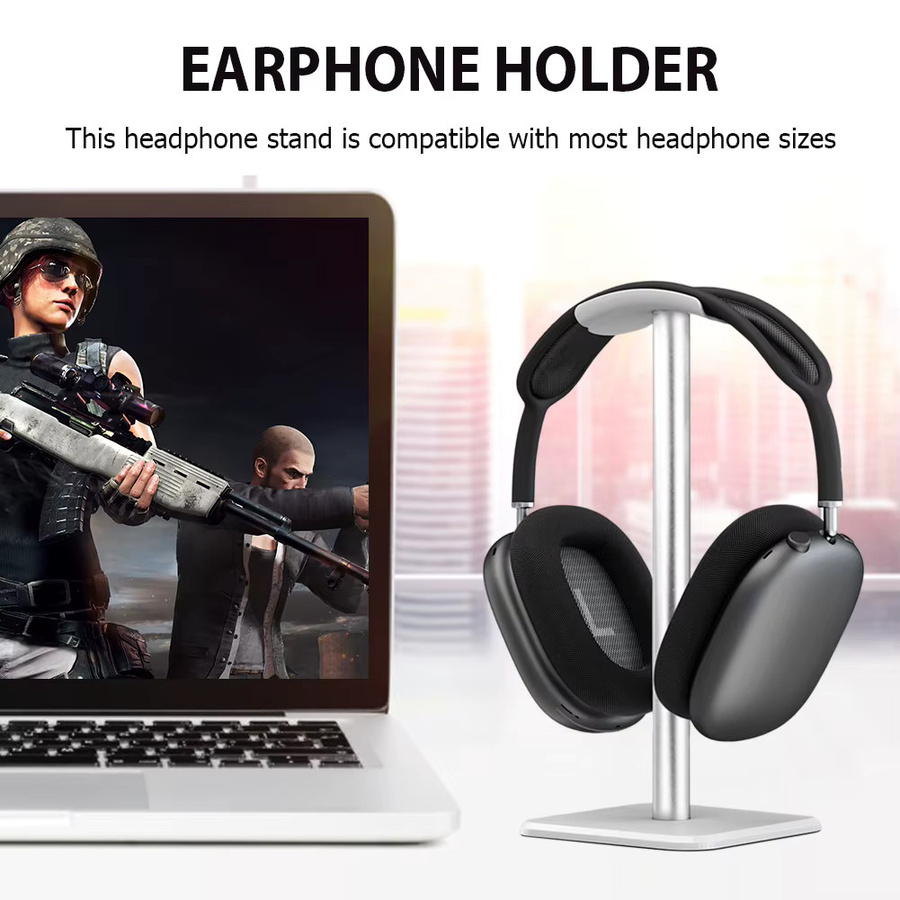 APWIKOGER Kopfhörerhalter aus Aluminiumlegierung in Weiß, platzsparender Headset-Ständer und Desktop-Organizer für Gaming-Headsets - Bild 3