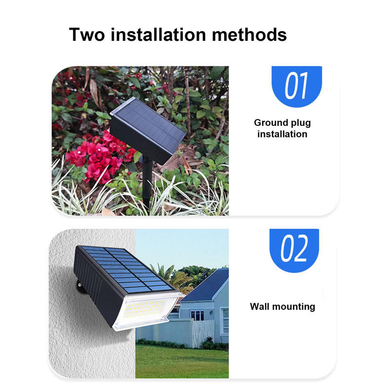 TOMTOP JMS Solar-Gartenleuchten für den Außenbereich mit LED, Erdspießleuchte in Weiß, IP65 wasserdicht mit Dämmerungssensor - Bild 3
