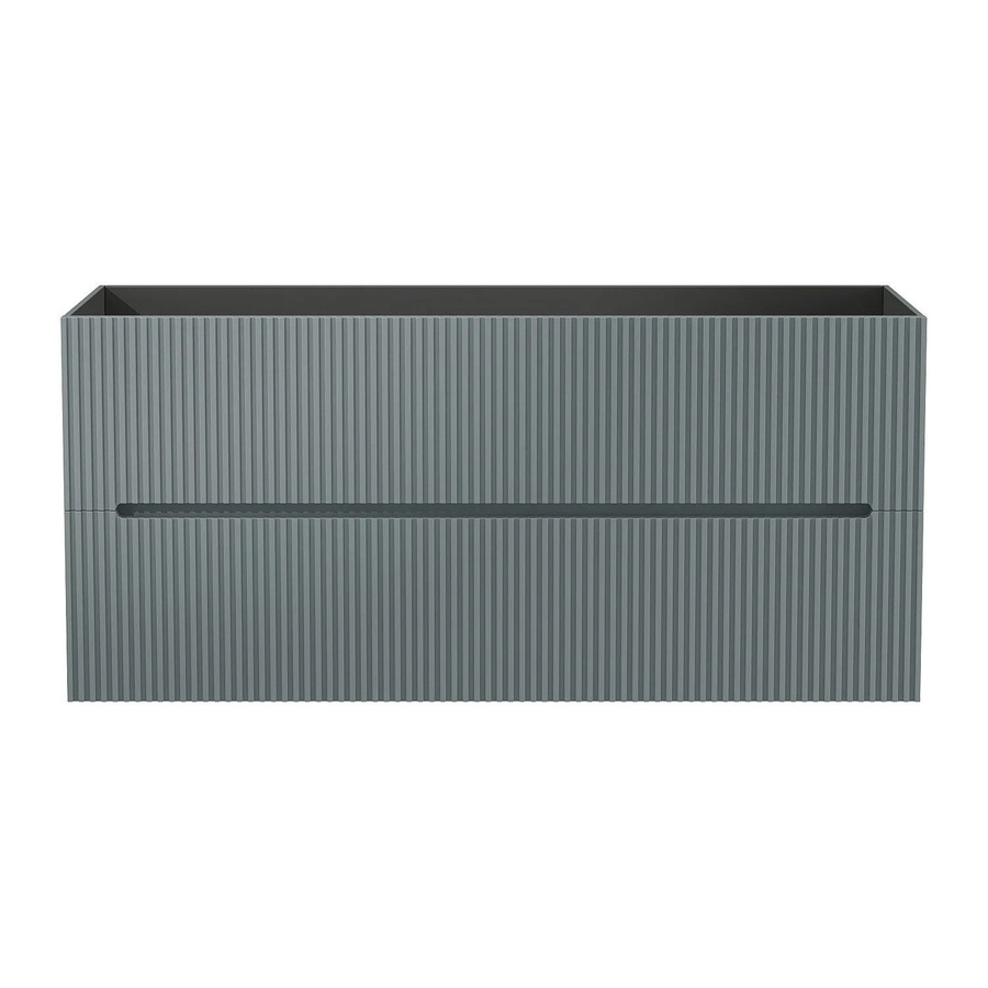 Waschbeckenunterschrank Pavani in Grau mit gerippter Oberfläche, Breite: 120 cm - Bild 2