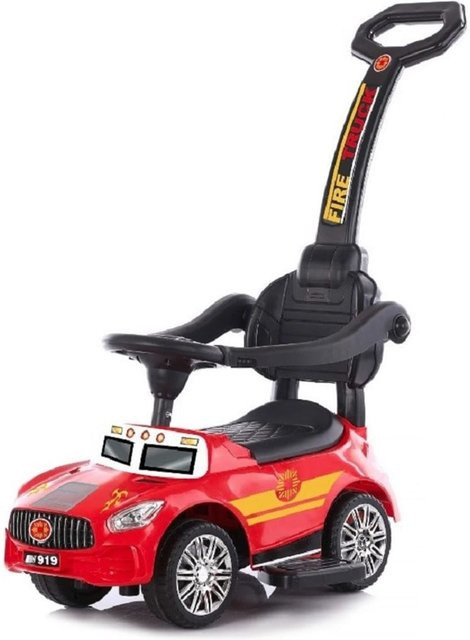 Chipolino Fire Truck Rutscher 2 in 1 Rutschauto mit Schubstange rot - Bild 1