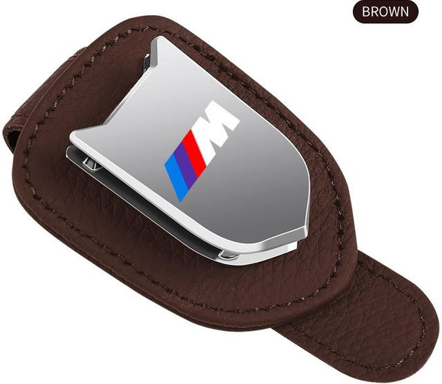 BMW Brillenbox, Sonnenbrillenclip, Kartenhalter, Ticketständer, braun - Bild 1