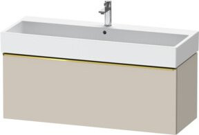 Duravit Waschtischunterschrank D-Neo beige glänzend wandhängend B: 118,4 cm, T: 44,2 cm, H: 44,0 cm - Bild 1