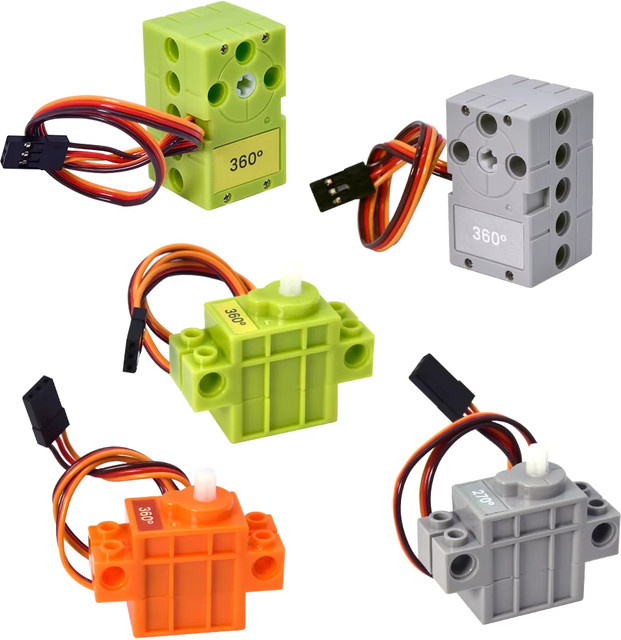 Keyestudio Programmierbarer Servomotor 2 kg mit 270 Grad und 360 Grad Rotation in Orange für Arduino-Projekte und LEGO-Kompatibilität - Bild 1