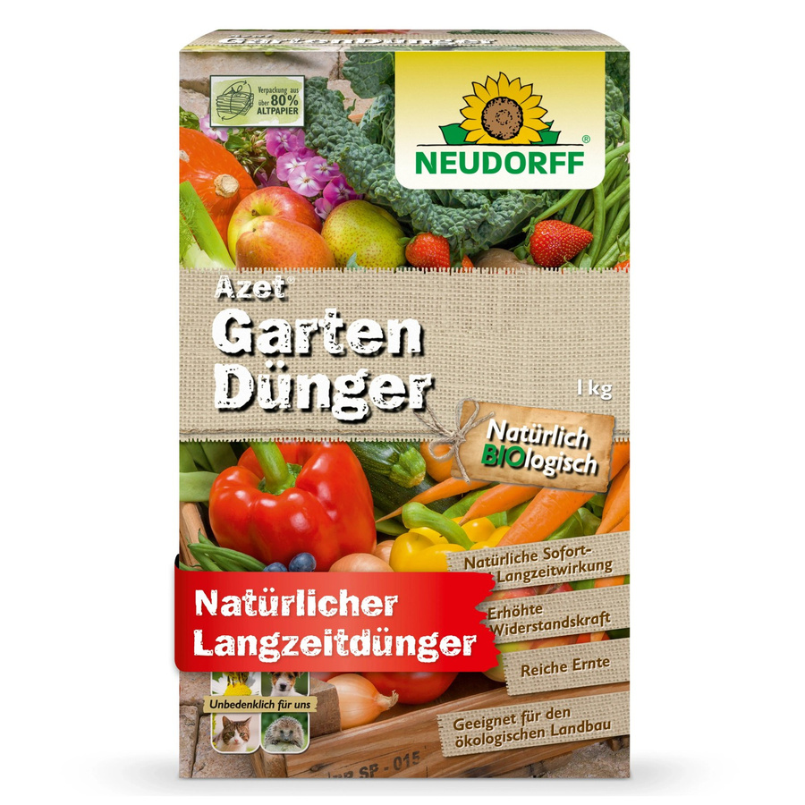Neudorff Azet Gartendünger für Freiland mit langsam freisetzenden Nährstoffen, 1 kg - Bild 2