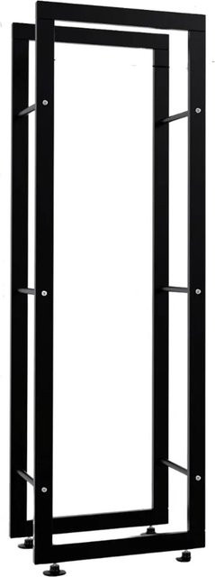 DELUKE Kaminholzregal aus Metall in Schwarz für den Innenbereich, B/T/H: 25 x 40 x 125 cm - Bild 1