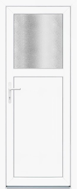 Panto Nebeneingangstür K301 mit Glaseinsatz Weiß B: 78 cm, H: 198 cm, DIN Links - Bild 1