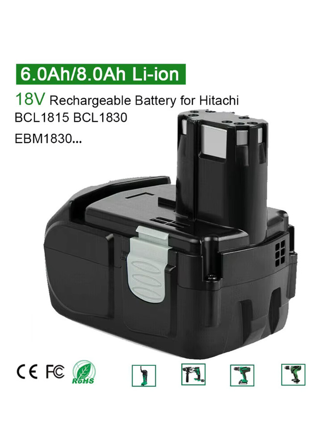 Hitachi Ersatzakku Li-Ion 18 V für BCL1815 BCL1830 EBM1815 EBM1830 DS18DL DH18DL C18DL DV18DL (6,0 Ah oder 8,0 Ah) - Bild 7
