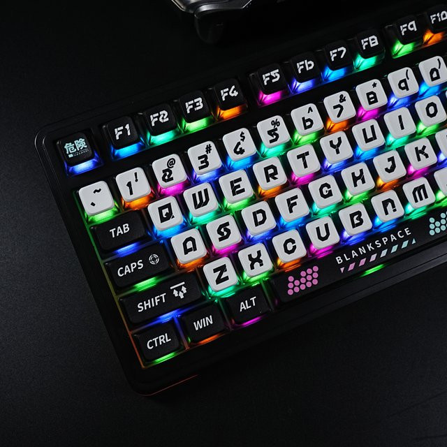 TROVANCO Pudding Keycap Set aus PBT in Multicolour mit 119 Tasten und XDM Profil für mechanische Tastaturen - Bild 1