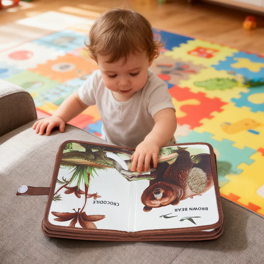 Dantrol Montessori Baby-Tierbuch, Puzzle-Bilderbuch, Plüsch / Textil - Bild 3