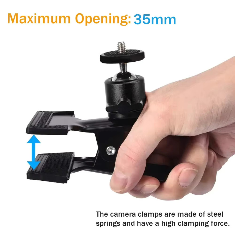 1 Paar Kreuzstich-Clip-Klemmen in Schwarz, rutschfeste Stickerei-Clips mit drehbarem Stativ und einstellbarem Winkel aus Metall - Bild 3