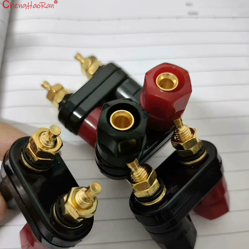 ChengHaoRan Bananenbuchse 4mm Doppel-Lautsprecher-Verstärkeranschluss in Rot und Schwarz - Bild 2