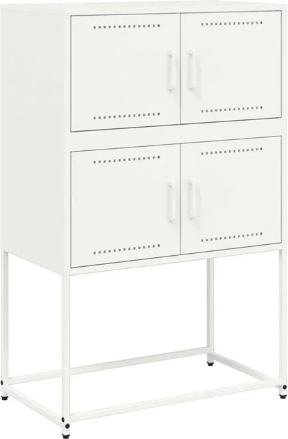 vidaXL Sideboard in Weiß aus Stahl im Industrie-Stil, B/T/H: 68,5 x 38,5 x 107 cm - Bild 1