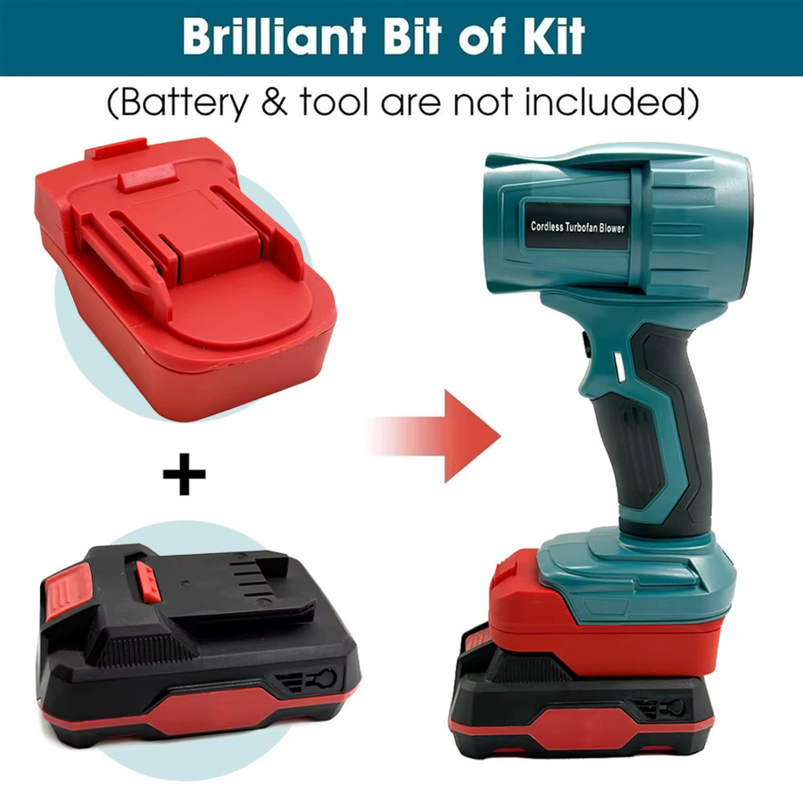 Parkside Batterieadapter Rot Kompatibel mit Lidl Parkside X20V Team Lithium-Akku für Makita 18V Li-Ion Elektrowerkzeuge - Bild 3
